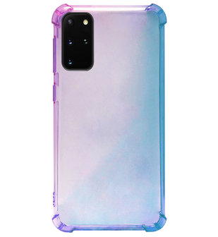 ADEL Siliconen Back Cover Softcase Hoesje voor Samsung Galaxy S20 FE - Kleurovergang Blauw Paars