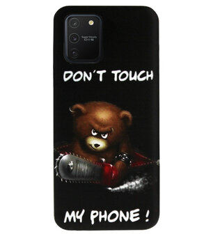 ADEL Siliconen Back Cover Softcase Hoesje voor Samsung Galaxy S10 Lite - Don&#039;t Touch My Phone Beren