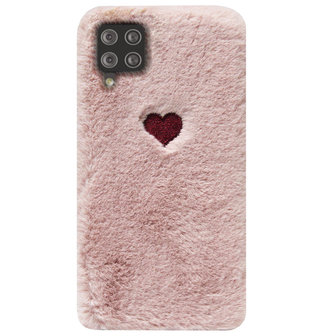 ADEL Siliconen Back Cover Softcase Hoesje voor Samsung Galaxy A42 - Hartjes Roze