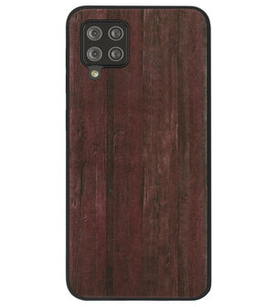ADEL Siliconen Back Cover Softcase Hoesje voor Samsung Galaxy A42 - Hout Design Bruin