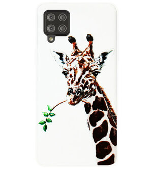 ADEL Siliconen Back Cover Softcase Hoesje voor Samsung Galaxy A42 - Giraf
