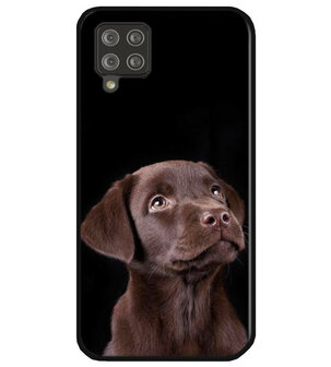 ADEL Siliconen Back Cover Softcase Hoesje voor Samsung Galaxy A42 - Labrador Retriever Hond Bruin