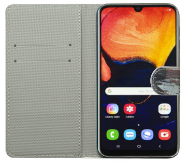 ADEL Kunstleren Book Case Pasjes Portemonnee Hoesje voor Samsung Galaxy A42 - Poezen Tijger