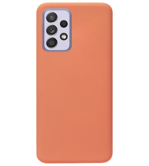 ADEL Premium Siliconen Back Cover Softcase Hoesje voor Samsung Galaxy A72 - Oranje