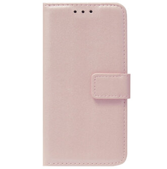 ADEL Kunstleren Book Case Pasjes Portemonnee Hoesje voor Samsung Galaxy A72 - Goud Rose