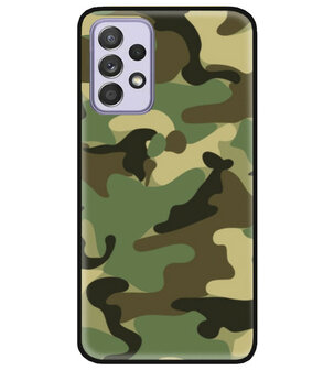 ADEL Siliconen Back Cover Softcase Hoesje voor Samsung Galaxy A72 - Camouflage