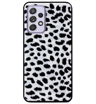 ADEL Siliconen Back Cover Softcase Hoesje voor Samsung Galaxy A72 - Luipaard Wit