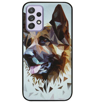 ADEL Siliconen Back Cover Softcase Hoesje voor Samsung Galaxy A72 - Duitse Herder Hond