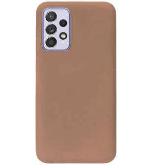 ADEL Siliconen Back Cover Softcase Hoesje voor Samsung Galaxy A72 - Bruin