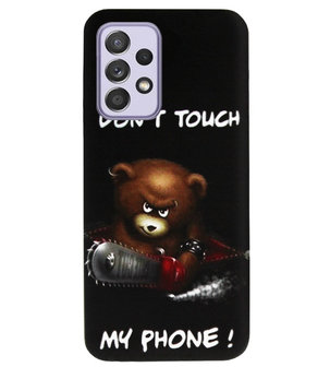 ADEL Siliconen Back Cover Softcase Hoesje voor Samsung Galaxy A72 - Don&#039;t Touch My Phone Beren
