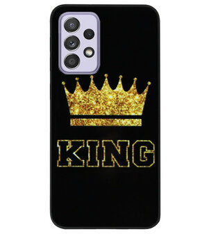 ADEL Siliconen Back Cover Softcase Hoesje voor Samsung Galaxy A72 - King Koning