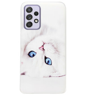 ADEL Siliconen Back Cover Softcase Hoesje voor Samsung Galaxy A72 - Katten