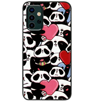 ADEL Siliconen Back Cover Softcase Hoesje voor Samsung Galaxy A32 - Panda Hartjes