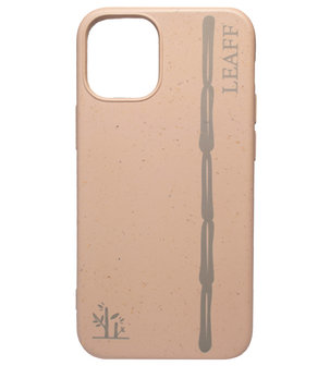 LEAFF Suikerriet Back Cover Softcase Hoesje voor iPhone 11 Pro Max - Duurzaam Volledig Composteerbaar Roze