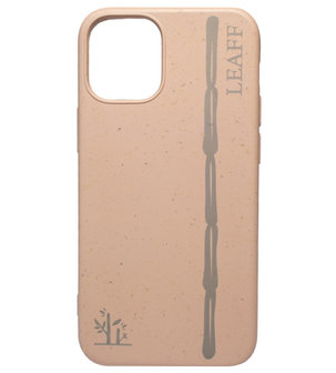 LEAFF Suikerriet Back Cover Softcase Hoesje voor iPhone 12 Pro Max - Duurzaam Volledig Composteerbaar Roze