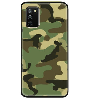 ADEL Siliconen Back Cover Softcase Hoesje voor Samsung Galaxy A02s - Camouflage