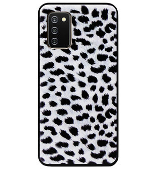 ADEL Siliconen Back Cover Softcase Hoesje voor Samsung Galaxy A02s - Luipaard Wit