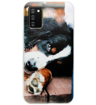ADEL Siliconen Back Cover Softcase Hoesje voor Samsung Galaxy A02s - Berner Sennenhond