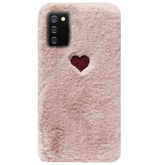 ADEL Siliconen Back Cover Softcase Hoesje voor Samsung Galaxy A02s - Hartjes Roze