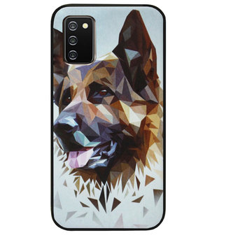 ADEL Siliconen Back Cover Softcase Hoesje voor Samsung Galaxy A02s - Duitse Herder Hond