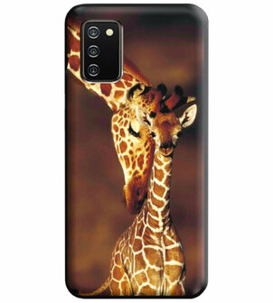 ADEL Siliconen Back Cover Softcase Hoesje voor Samsung Galaxy A02s - Giraf