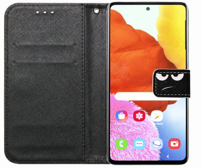 ADEL Kunstleren Book Case Pasjes Portemonnee Hoesje voor Samsung Galaxy A02s - Don&#039;t Touch My Phone