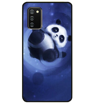 ADEL Siliconen Back Cover Softcase Hoesje voor Samsung Galaxy A02s - Panda Liggend