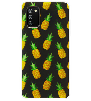 ADEL Siliconen Back Cover Softcase Hoesje voor Samsung Galaxy A02s - Ananas