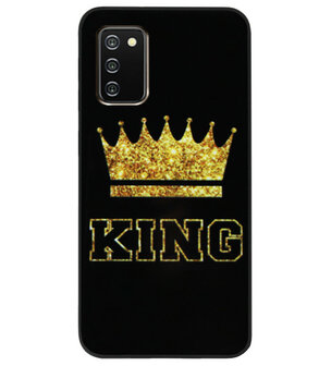 ADEL Siliconen Back Cover Softcase Hoesje voor Samsung Galaxy A02s - King Koning