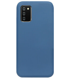 ADEL Premium Siliconen Back Cover Softcase Hoesje voor Samsung Galaxy A02s - Blauw