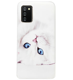 ADEL Siliconen Back Cover Softcase Hoesje voor Samsung Galaxy A02s - Katten
