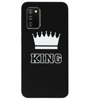 ADEL Siliconen Back Cover Softcase Hoesje voor Samsung Galaxy A02s - King
