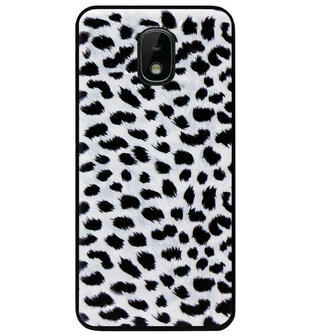 ADEL Siliconen Back Cover Softcase Hoesje voor Samsung Galaxy J3 (2018) - Luipaard Wit