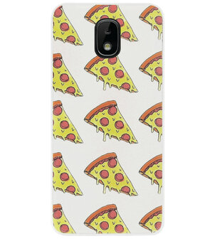 ADEL Siliconen Back Cover Softcase Hoesje voor Samsung Galaxy J3 (2018) - Junkfood Pizza