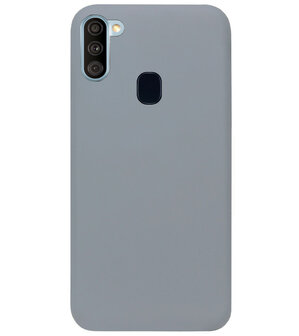 ADEL Siliconen Back Cover Softcase Hoesje voor Samsung Galaxy A11/ M11 - Grijs