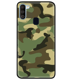 ADEL Siliconen Back Cover Softcase Hoesje voor Samsung Galaxy A11/ M11 - Camouflage