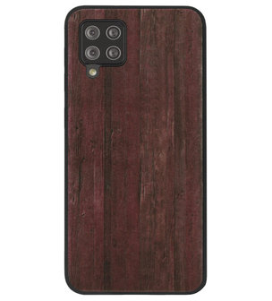 ADEL Siliconen Back Cover Softcase Hoesje voor Samsung Galaxy A12/ M12 - Hout Design Bruin