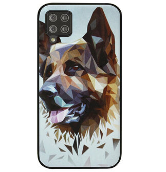 ADEL Siliconen Back Cover Softcase Hoesje voor Samsung Galaxy A12/ M12 - Duitse Herder Hond