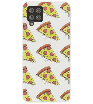 ADEL Siliconen Back Cover Softcase Hoesje voor Samsung Galaxy A12/ M12 - Junkfood Pizza