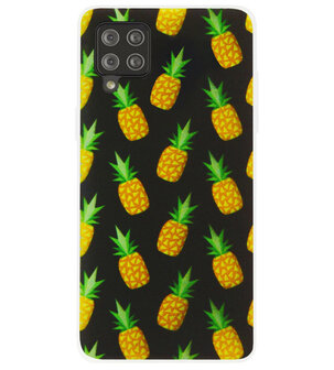 ADEL Siliconen Back Cover Softcase Hoesje voor Samsung Galaxy A12/ M12 - Ananas