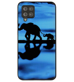 ADEL Siliconen Back Cover Softcase Hoesje voor Samsung Galaxy A12/ M12 - Olifant Familie