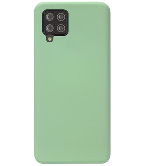 ADEL Premium Siliconen Back Cover Softcase Hoesje voor Samsung Galaxy A12/ M12 - Lichtgroen