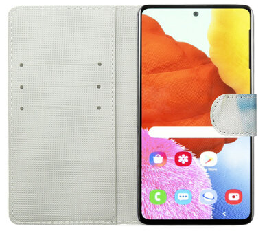 ADEL Kunstleren Book Case Pasjes Portemonnee Hoesje voor Samsung Galaxy J6 Plus (2018) - Hond Liggend