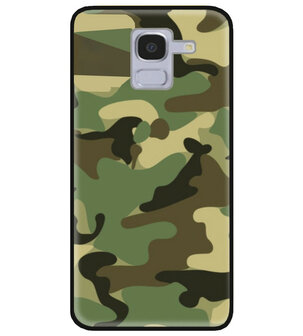 ADEL Siliconen Back Cover Softcase Hoesje voor Samsung Galaxy J6 Plus (2018) - Camouflage