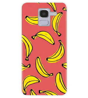 ADEL Siliconen Back Cover Softcase Hoesje voor Samsung Galaxy J6 Plus (2018) - Bananen Geel