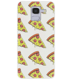 ADEL Siliconen Back Cover Softcase Hoesje voor Samsung Galaxy J6 Plus (2018) - Junkfood Pizza