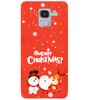ADEL Siliconen Back Cover Softcase Hoesje voor Samsung Galaxy J6 Plus (2018) - Kerstmis Rood