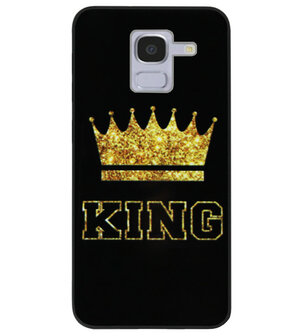 ADEL Siliconen Back Cover Softcase Hoesje voor Samsung Galaxy J6 Plus (2018) - King Koning