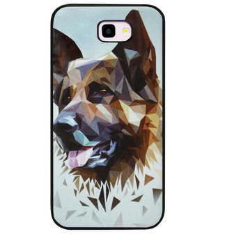 ADEL Siliconen Back Cover Softcase Hoesje voor Samsung Galaxy J4 Plus - Duitse Herder Hond