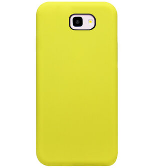 ADEL Premium Siliconen Back Cover Softcase Hoesje voor Samsung Galaxy J4 Plus - Geel